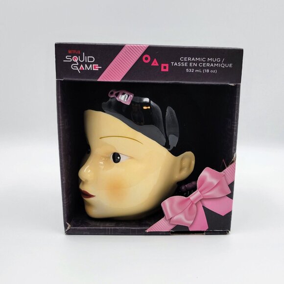 Squid Game Young-Hee Netflix Doll Ceramic Mug 18 oz NIB Cup Read - Picture 2 of 6